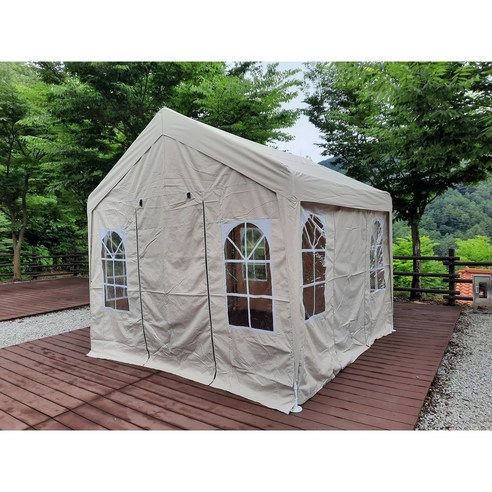 샵와이즈 캐노피천막 몽골텐트 가제보 풀세트 미니전구 동계 캠핑 야외 쉘터 창고 3x3 3x4 3x6